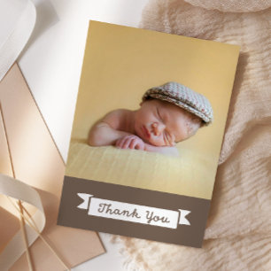 Babydusche Danke Fotokarte (kundenspezifische Farb