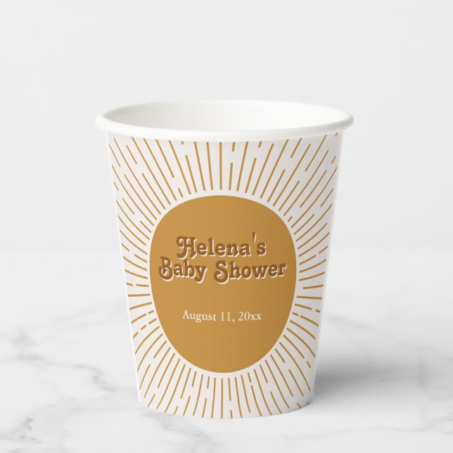 Babydusche Danke, hier kommt der Sohn. Pappbecher (Vorderseite)