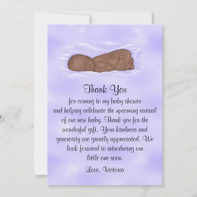 Babydusche danke Ihnen Gender Neutral Ethnic Einladung (Vorderseite)