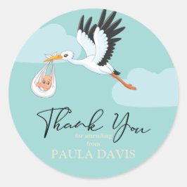 Babydusche danke Sticker