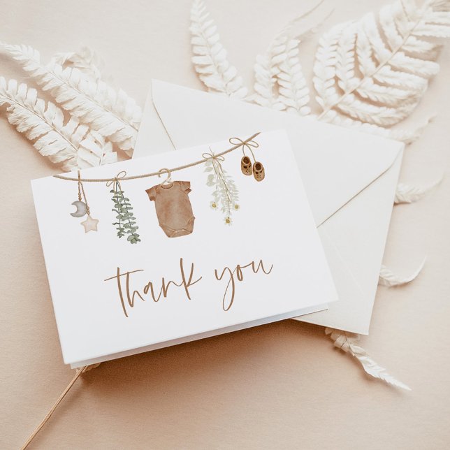 Babydusche Dankeschön-Karte, geschlechtsneutrales  Dankeskarte (Von Creator hochgeladen)