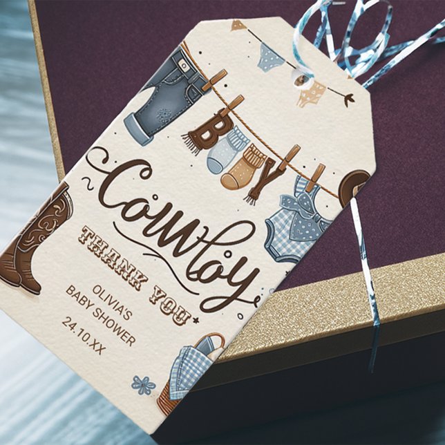 Babydusche Danksagkarte Geschenkanhänger (Von Creator hochgeladen)