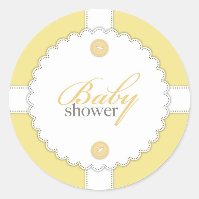 Babydusche Dantel-Neutralaufkleber Runder Aufkleber (Vorderseite)