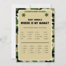 Babydusche der Camouflage - Name, 12x18
