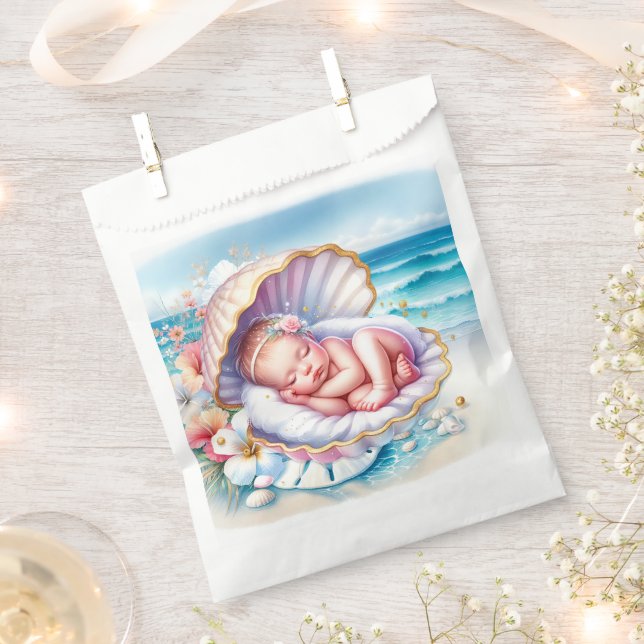 Babydusche der Küstenstadt Geschenktütchen (Ausgeschnitten)