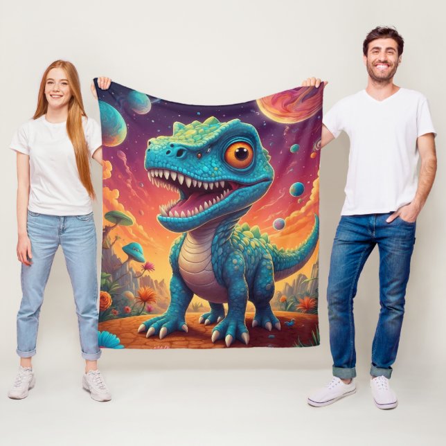 Babydusche Dino-Mite Fleecedecke (Beispiel)