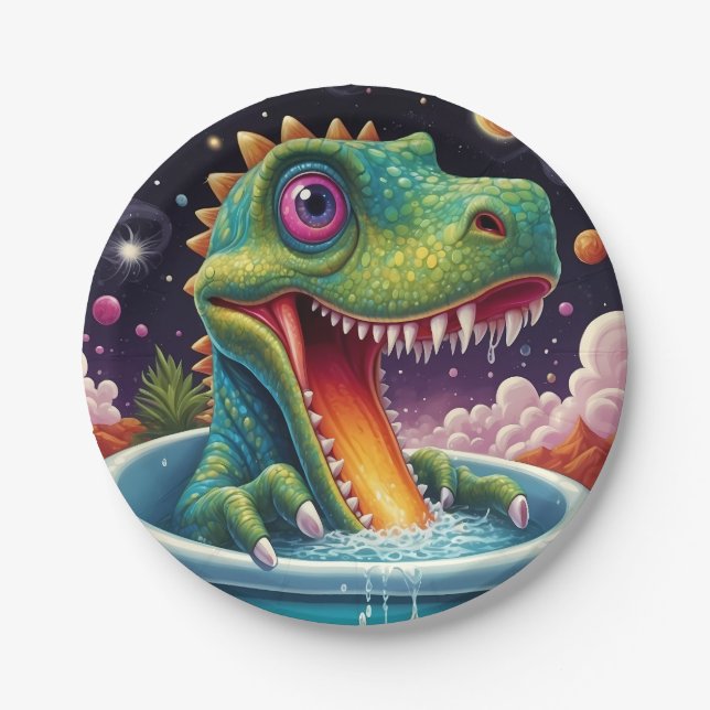 Babydusche Dino-Mite Pappteller (Vorderseite)