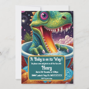 Babydusche Dino-Mite-Party-Design Einladung