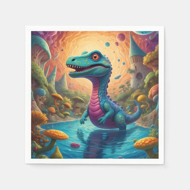 Babydusche Dino-Mite Serviette (Vorderseite)