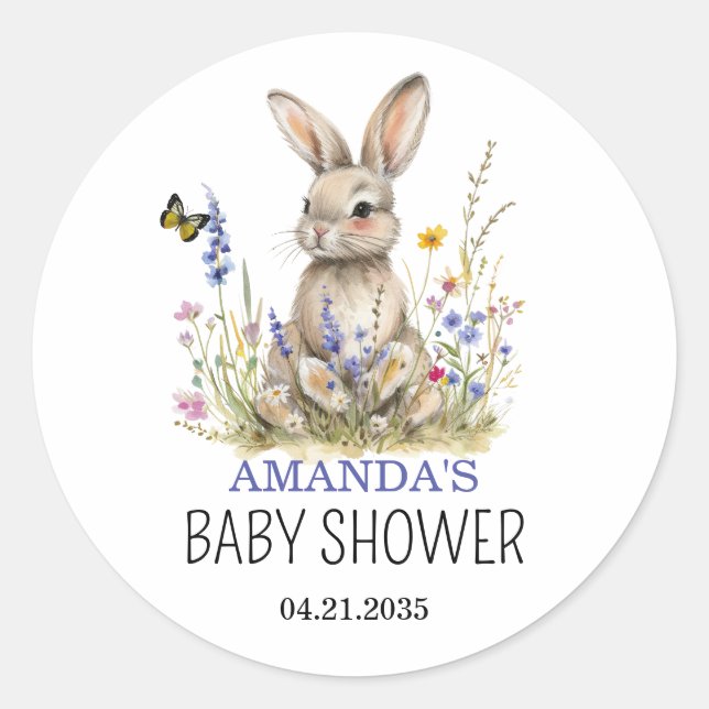 Babydusche Einige sonnige Wildblumen Aufkleber (Vorderseite)