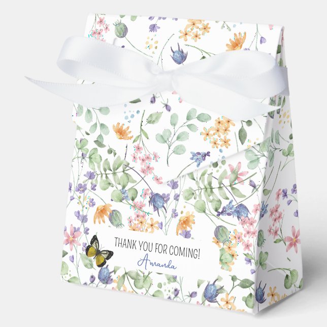 Babydusche Einige sonnige Wildblumen Geschenkschachtel (Vorderseite)