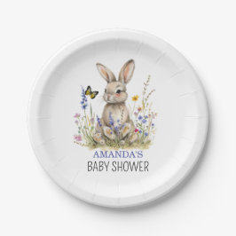 Babydusche Einige sonnige Wildblumen Pappteller
