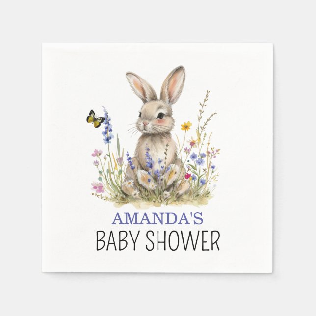 Babydusche Einige sonnige Wildblumen Serviette (Vorderseite)