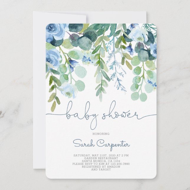 Babydusche Einladung (Vorderseite)