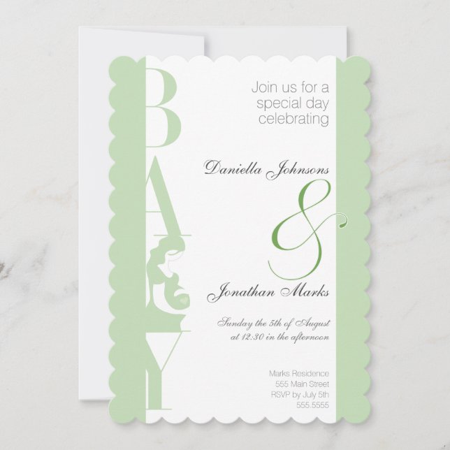 Babydusche Einladung Baby an Bord (Vorderseite)