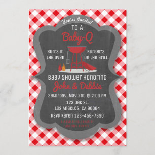 Babydusche Einladung - Baby-Q-Party