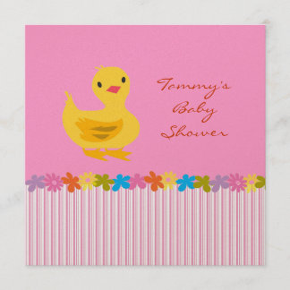 Babydusche Einladung mit Niedlichem Duckling