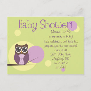 Babydusche Einladungspostkarte