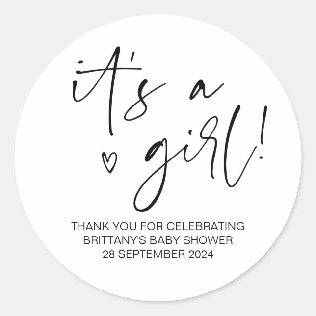 Babydusche Es ist eine Mama, Gastgeschenk zu sein Runder Aufkleber (Vorderseite)