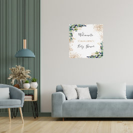 Babydusche Eukalyptus-Grün Eleganter Empfang