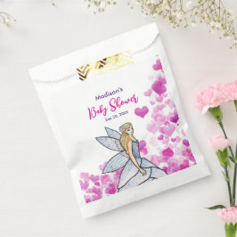 Babydusche Fairy Princess Pink Hearts Mode Geschenktütchen
