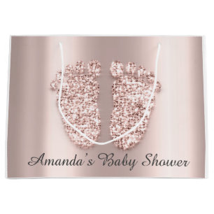 Babydusche Fee Boy Girl Name Rose Blush Große Geschenktüte