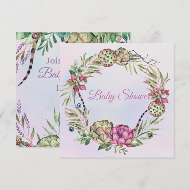 Babydusche Feiertagskarte (Vorne/Hinten)