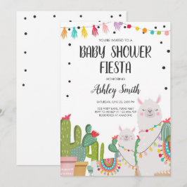 Babydusche Fiesta Cactus Llama Confetti Mexican Einladung