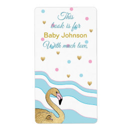 Babydusche "Flamingo Mommy" Buchzeichen Sheet von 