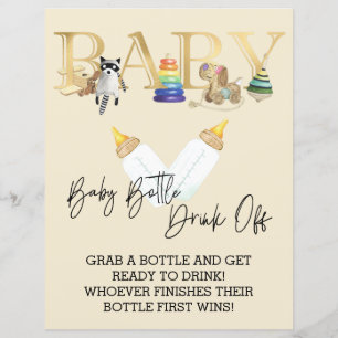 Babydusche Flasche trinken Kinderspiel