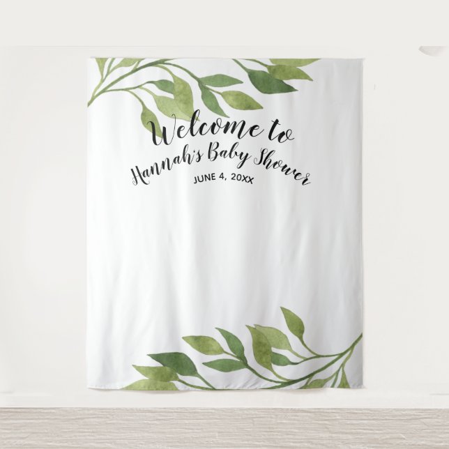 Babydusche, Foto-Stütze, individuell auf Botanisch Wandteppich (Vorderseite)