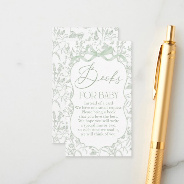 Babydusche für Babys Begleitkarte (Vorderseite/Rückseite Beispiel)