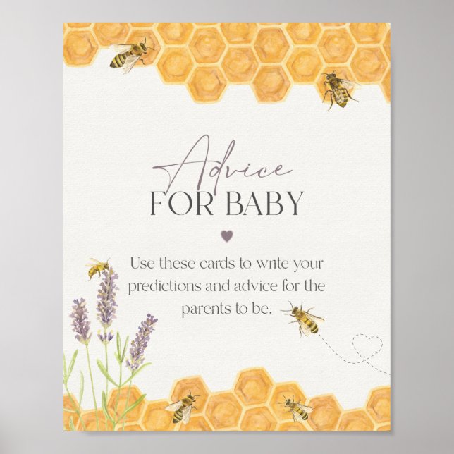 Babydusche für Babyzeichen Poster (Vorne)