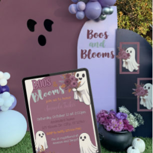 Babydusche für Boos und Blooms Einladung