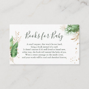 Babydusche für Botanisches tropisches Buch Begleitkarte