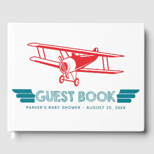 Babydusche für Flugzeuge Gästebuch