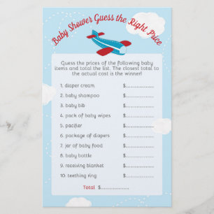 Babydusche für Flugzeuge schätzen den richtigen Pr