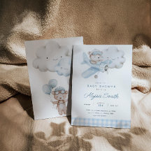 Babydusche für Flugzeuge und Teddy Bear