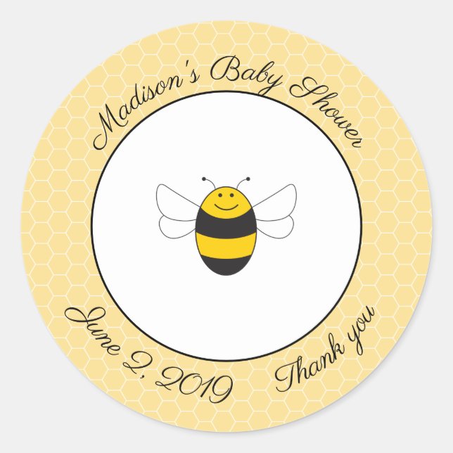 Babydusche für Hummeln Danke an die Aufkleber für  (Vorderseite)