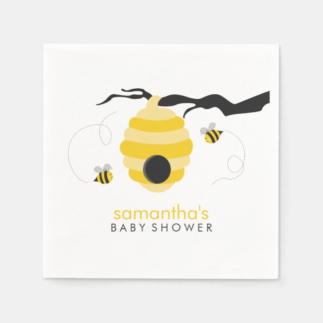 Babydusche für Hummeln Serviette (Vorderseite)