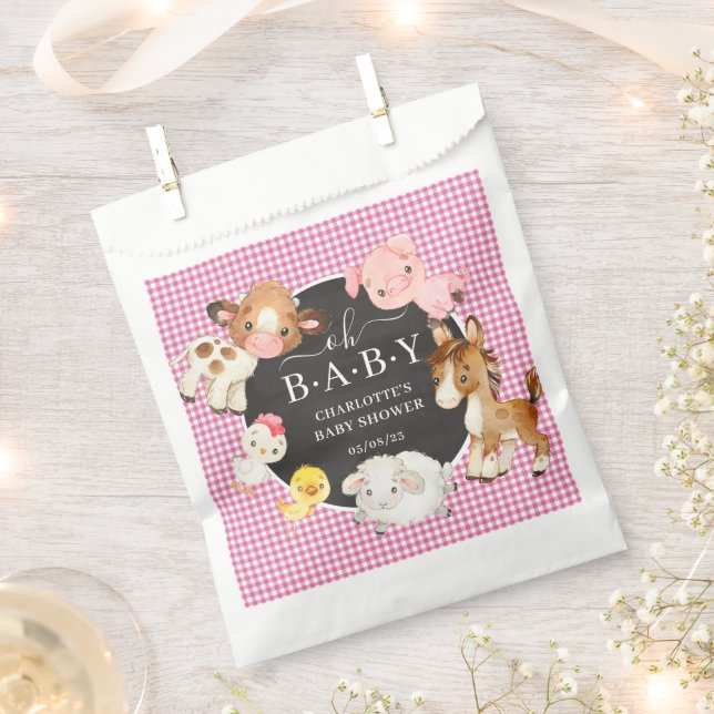 Babydusche für Landtiere - Beutel Geschenktütchen (Ausgeschnitten)