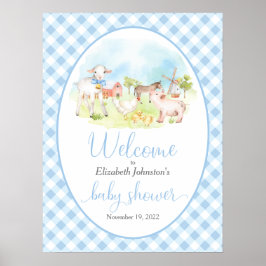 Babydusche für landwirtschaftliche Nutztiere Begrü Poster