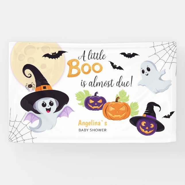 Babydusche für Little Boo Halloween Banner. Banner (Horizontal)