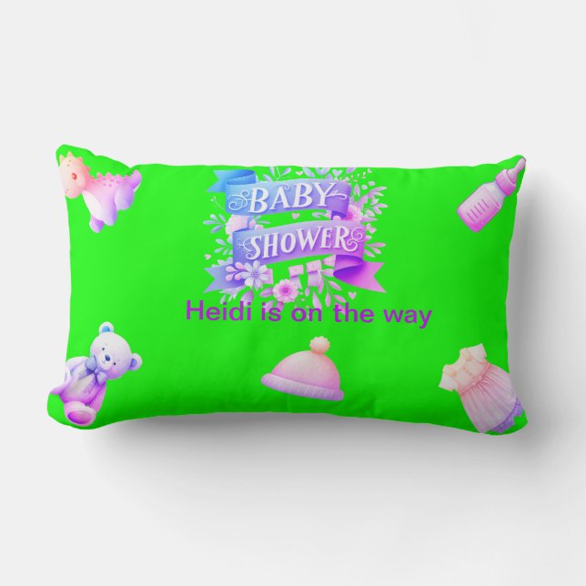 Babydusche für Mädchen Lendenkissen (Vorderseite)