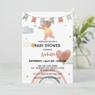 Babydusche für niedliche Afrikaner Einladung