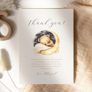 Babydusche für niedliche Bären und Mond Danke, Kar Einladung