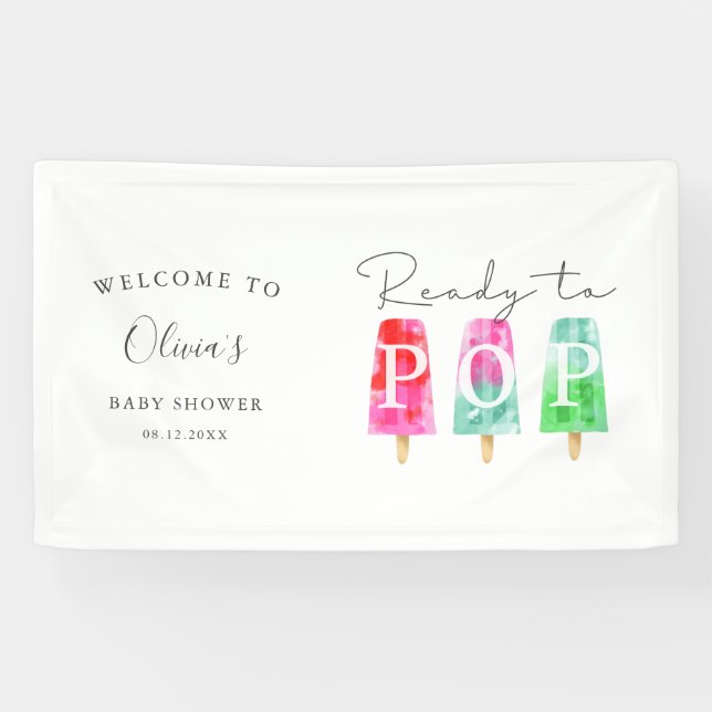 Babydusche für Pop - Willkommen Banner (Horizontal)