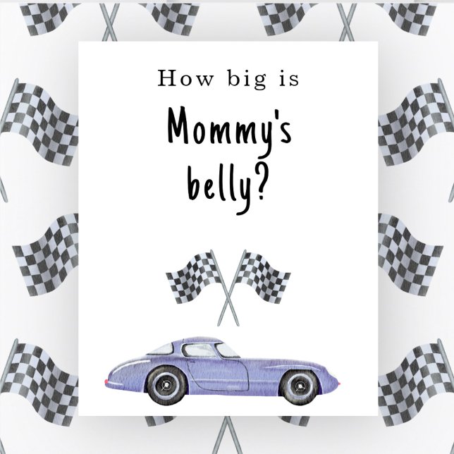 Babydusche für Rennen Wie groß ist Mommy's Bauch Poster (Von Creator hochgeladen)