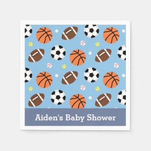 Babydusche für Sportfans - Party Serviette