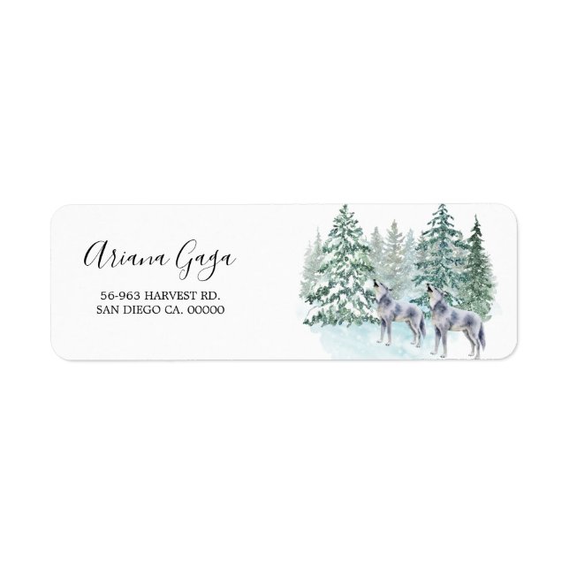 Babydusche für Waldtiere - Adressetikett (Vorne)